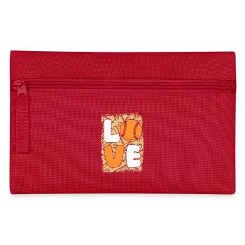 Baseballspieler Baseball - Federtasche - Rot - Vorne