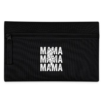 Baseballspieler Mama Mutter Baseball - Federtasche - Schwarz - Vorne