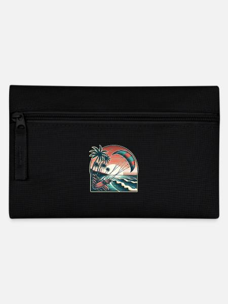 Kitesurfen Kitesurfer Kiteboard - Federtasche - Schwarz