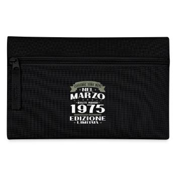 März 1975 Vintage Geburtstagsgeschenk - Federtasche - Schwarz - Vorne