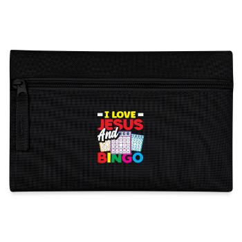 I Love Jesus and Bingo Player Joy - Pencil Case - black - Front
