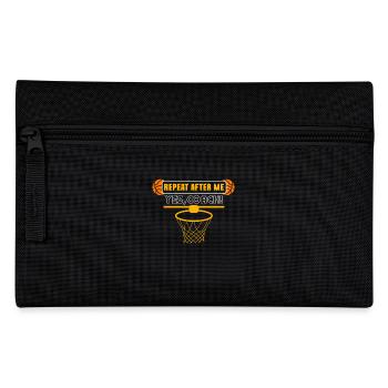 Répétez après moi , entraîneur ! Motif de basket-ball - Trousse - noir - Devant