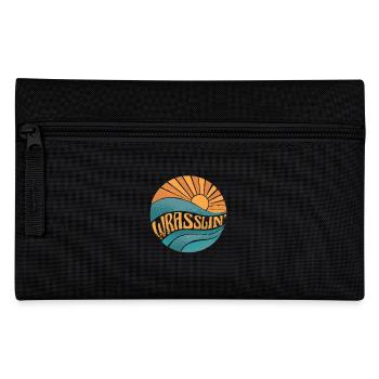 Wrasslin' Sonne Wellen Retro Motiv - Federtasche - Schwarz - Vorne
