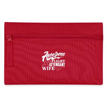 Flight Attendant Wife - Pencil Case - red - Front
