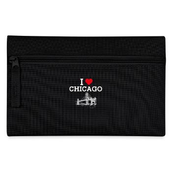 J’aime Chicago Golden Gate Bridge Lover Heart Flag - Trousse - noir - Devant