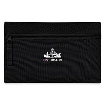 J’aime Chicago Golden Bridge Cool Flag USA Coeur - Trousse - noir - Devant