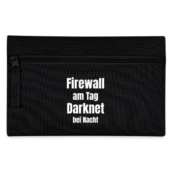 Firewall am Tag. Darknet bei Nacht! - Federtasche - Schwarz - Vorne