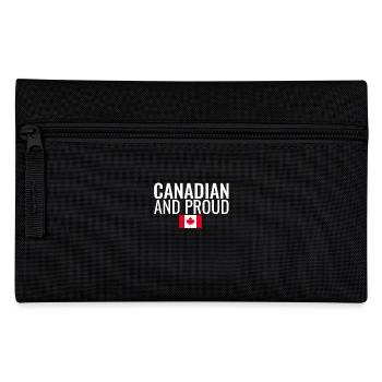 Canadian And Proud Canadian Flag - Pencil Case - black - Front
