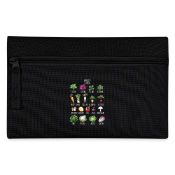 March Seasonal Vegetables and Fruits Collage - Pencil Case - black - Front