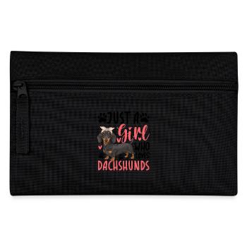 Just A Girl Who Loves Dachshunds - Federtasche - Schwarz - Vorne