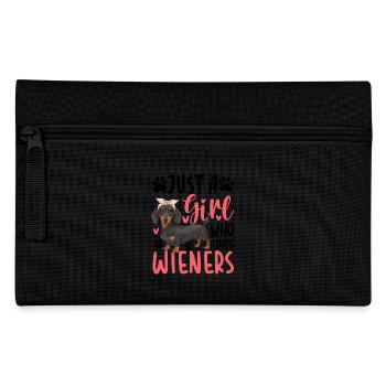 Just A Girl Who Loves Wieners - Federtasche - Schwarz - Vorne