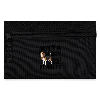 Just A Boy Who Loves Beagles - Pencil Case - black - Front