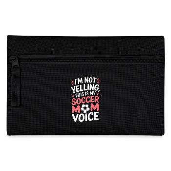 Soccer Saying Mom Funny Soccer Player Gift - Pencil Case - black - Front