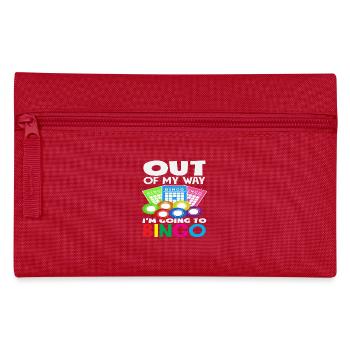 Joueurs de bingo hors du chemin Je vais au bingo - Trousse - rouge - Devant