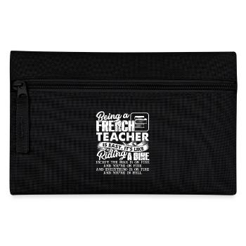 French Teacher French Teacher Is Easy - Pencil Case - black - Front