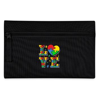 Autism Autistic Love - Pencil Case - black - Front
