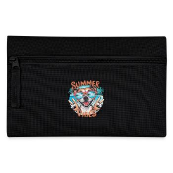 Ambiance estivale chien sur la plage avec des lunettes de soleil pour - Trousse - noir - Devant