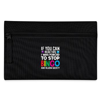 Joueur de bingo Drôle Dire Humour - Trousse - noir - Devant