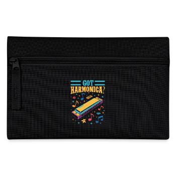 Funny Harmonica Player Got Harmonica - Federtasche - Schwarz - Vorne