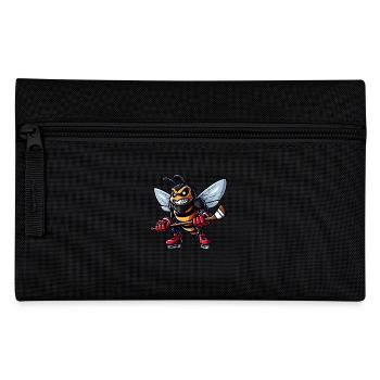 Bee Wasp Hornet Hockey Hockey Player Design - Pencil Case - black - Front