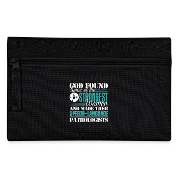 God Made Speech Language Pathologist - Pencil Case - black - Front