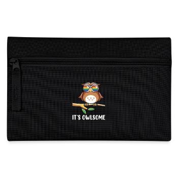 Owl Animal Lover Owls - Pencil Case - black - Front