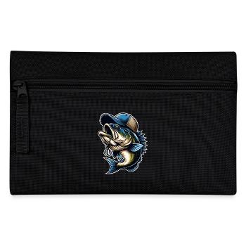Angeln Fisch Mit Cap Angelhaken - Federtasche - Schwarz - Vorne