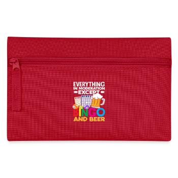 Bingo Players Everything In Moderation Except Beer - Pencil Case - red - Front