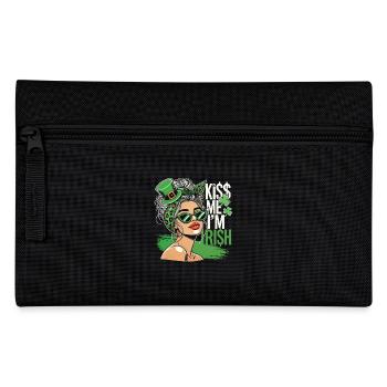Kiss Me I'm Irish St. Patrick's Day Party Motif - Pencil Case - black - Front