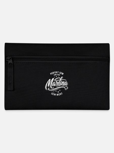 Vornamen Martina - Namenstag - Geschenk - Federtasche - Schwarz
