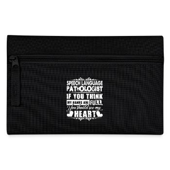 Speech Language Pathologist Full Heart - Pencil Case - black - Front