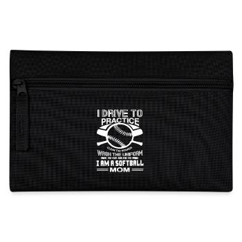Softball I Am A Softball Mom - Pencil Case - black - Front