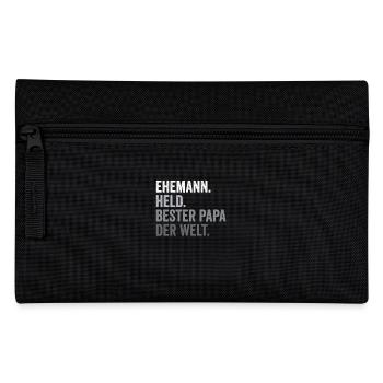 Ehemann Held bester Papa der Welt Vater Vatertag - Federtasche - Schwarz - Vorne