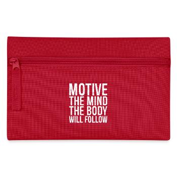 motif l’ le corps suivra - Trousse - rouge - Devant