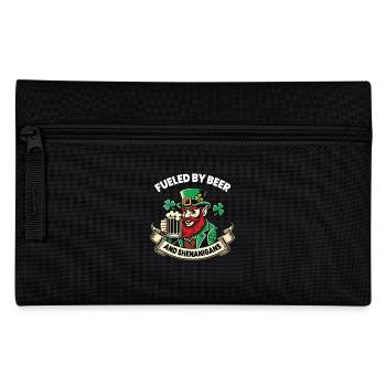 St. Patrick's Day Lustiger Leprechaun Mit Bier - Federtasche - Schwarz - Vorne