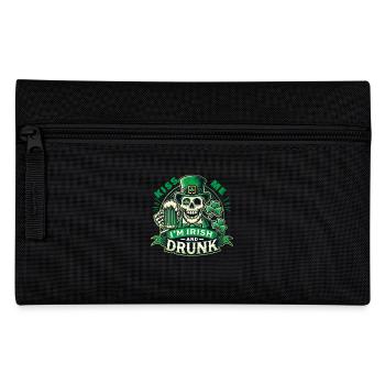Kiss Me I'm Irish And Drunk St. Patrick's - Pencil Case - black - Front