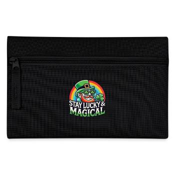 Restez heureux et magique le jour de la Saint-Patrick - Trousse - noir - Devant