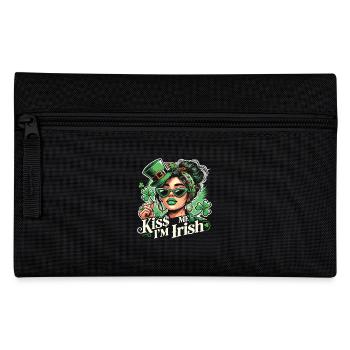 Kiss Me I'm Irish St. Patrick's Day Charme - Federtasche - Schwarz - Vorne
