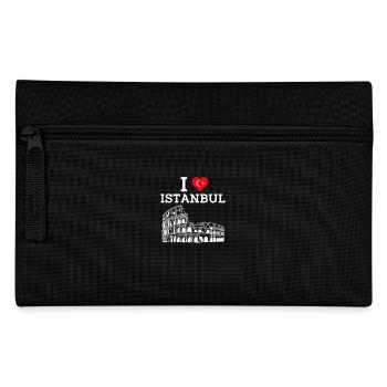 I Love Istanbul Cool Heart Flag Europe Turkey Pun - Pencil Case - black - Front