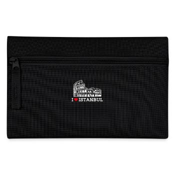 I Love Istanbul Colosseum Lover Heart Flag Turkey - Pencil Case - black - Front