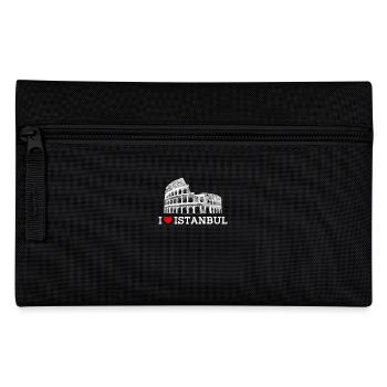 I Love Istanbul Turkey Lover Colosseum Heart Flag - Pencil Case - black - Front