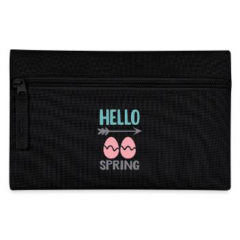 Hello Spring Spring Design with Easter Eggs - Pencil Case - black - Front