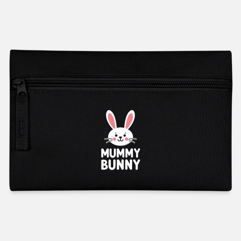 Mummy Bunny Osterdesign für Hasenfans - Federtasche - Schwarz