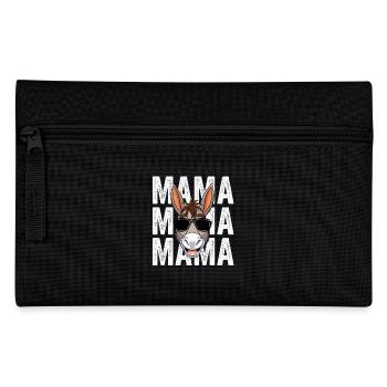 Mama Mutter Esel - Federtasche - Schwarz - Vorne