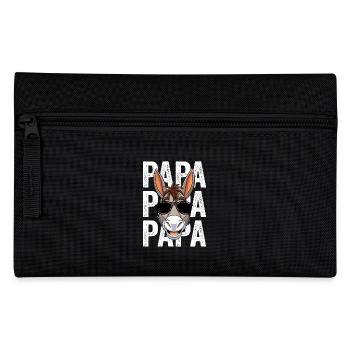 Papa Vater Esel - Federtasche - Schwarz - Vorne