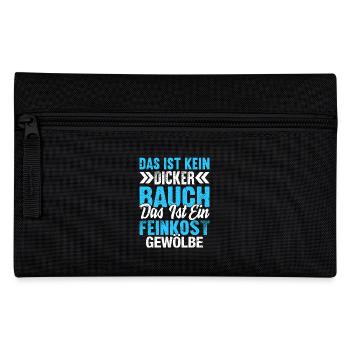 Feinkostgewölbe Fun Shirt – Kein dicker Bauch - Federtasche - Schwarz - Vorne