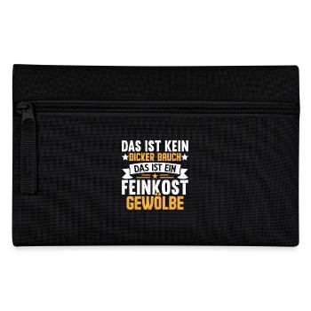 Feinkostgewölbe Fun Shirt – Kein dicker Bauch - Federtasche - Schwarz - Vorne
