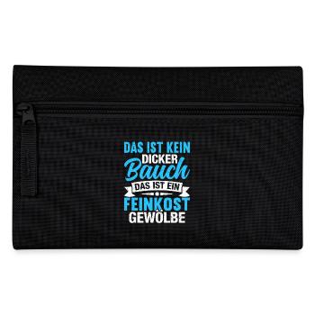 Feinkostgewölbe Shirt – Foodies Statement - Federtasche - Schwarz - Vorne