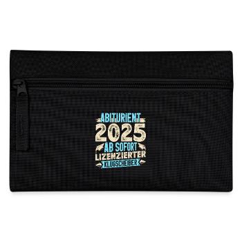ABITURIENT 2025 AB SOFORT Abi Geschafft Lustiges - Federtasche - Schwarz - Vorne