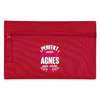 Agnes - Perfekt Sein Kann Jeder Agnes Sein Nicht - Federtasche - Rot - Vorne